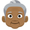 Old Woman - Medium Black emoji on Facebook
